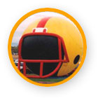 Football hemet cold-air advertising balloon - all types of advertising inflatables available for sale or rent.